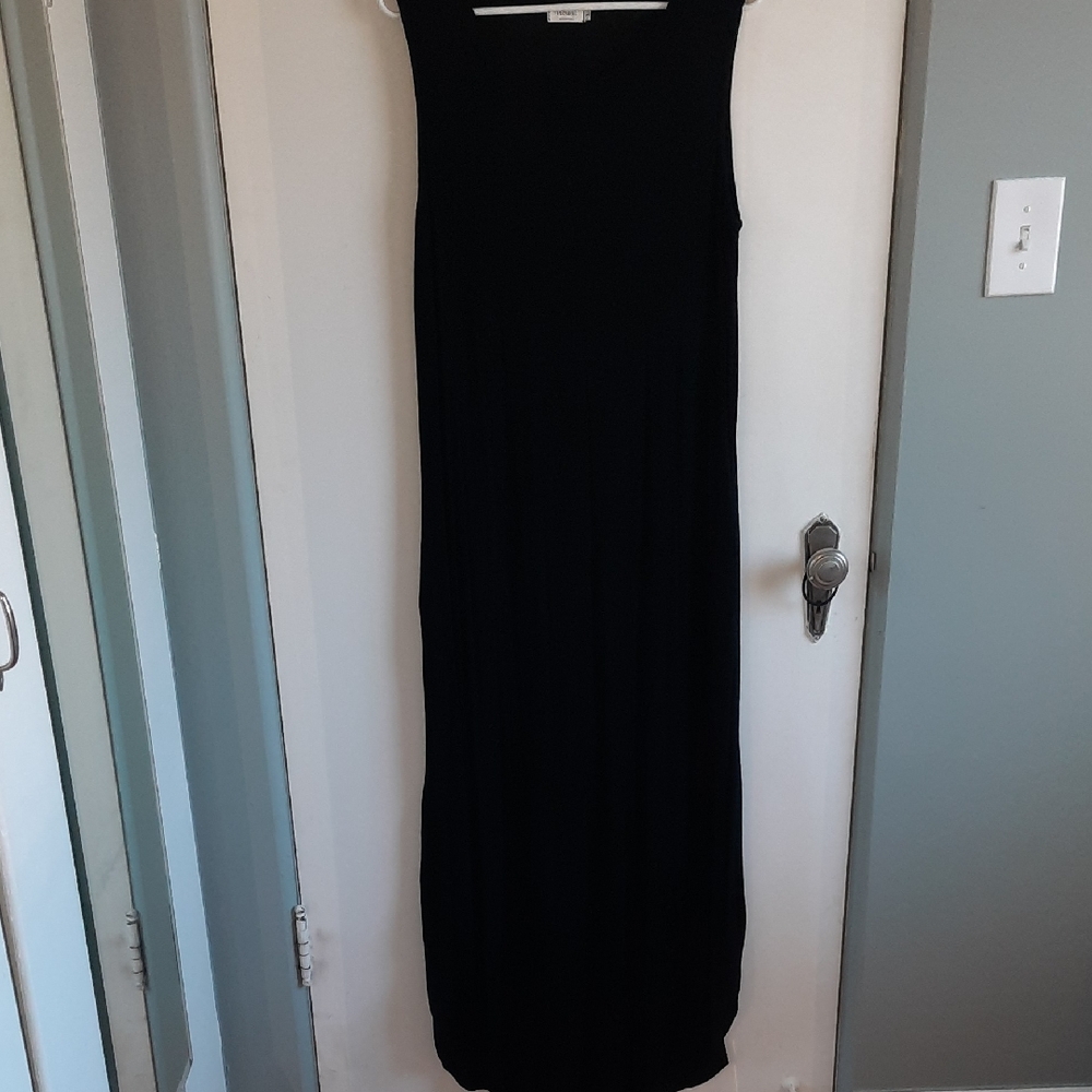 Black Sleeveless Sheath Maxi Dress for Cocktail